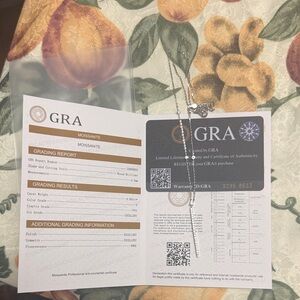 Silver Necklace with Moissanite Pendant 16-18 inches adjustable